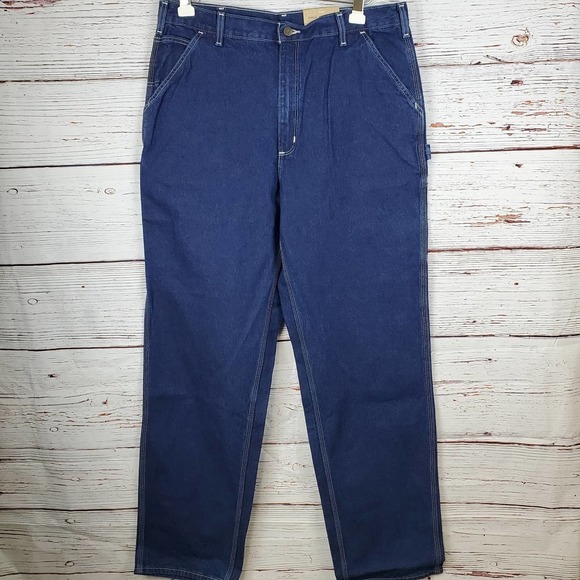 Carhartt Other - Carhartt Loose Original Fit Straight Leg Work Dungaree Men 38X36 Blue B13DST NWT